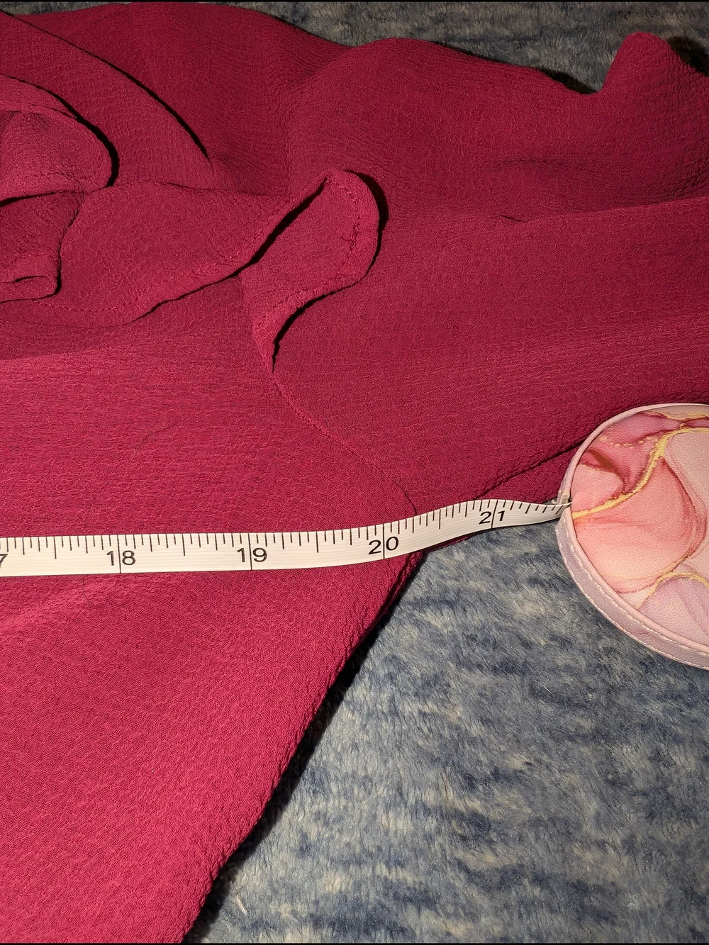 Anthropologie Raspberry Ruffled V-Neck Blouse - Picture 6 of 6